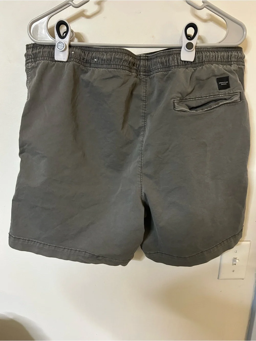 American Eagle Outfitters Flex Elastic-Waist Shorts - Charcoal
